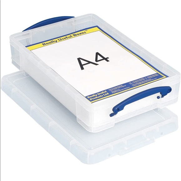 NWT Really Useful Boxes Inc. Snap-Lid Storage Bin, 10.25" x 14.5" x 3.37" - Picture 1 of 6